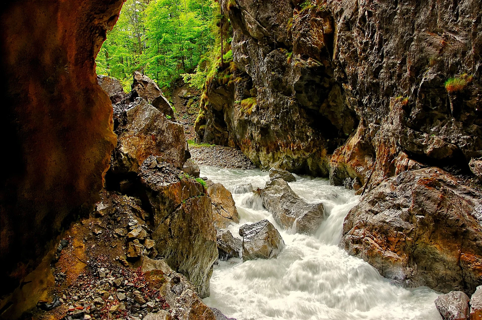 Aussichtssteg in der Partnachklamm bei Garmisch-Partenkirchen